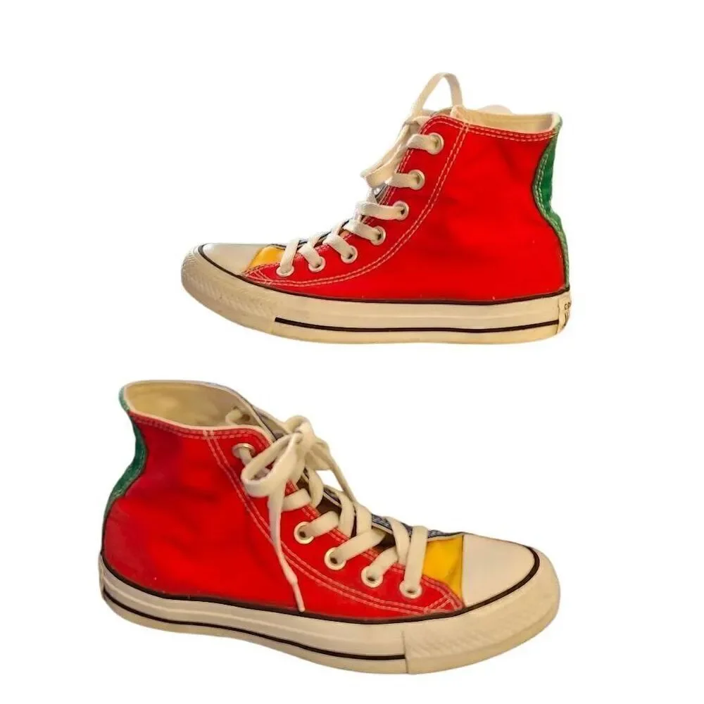 Converse Chuck Taylor All Star Tri Color Hi Top Canvas Sneakers men's 4 women's